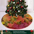 thumbnail image 6 of Coolnut 35.4" Autumn Maple Leaf-1 Christmas Tree Skirt, Soft Christmas Tree Mat Merry Xmas Tree Skirt Ornaments for Indoor Outdoor Farmhouse Holiday Party Decoration, 6 of 6