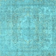 thumbnail image 1 of Ahgly Company Indoor Square Persian Light Blue Traditional Area Rugs, 8' Square, 1 of 4