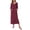Wine Red, variant on Ekouaer Women Long House Coat Zipper Front Robes Full Length Nightgowns with Pockets Striped Loungewear