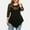 Black, variant on Women's Plus Size Lace up Ribbed Tops Casual T-Shirts Gothic Corset Top