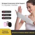 thumbnail image 2 of GHSDFBB Support de Poignet Compression Attelle de Poignet Élastique Ajustable Soutien du Canal Carpien pour Sports Protection, Entraînement Physique, Arthrite, Tendinite Soulagement de la Douleur Taille Unique pour Main Gauche Ou Droite, 2 of 7