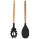 thumbnail image 1 of Utensilios de cocina con mango de madera de silicona, 2 uds., utensilios de cocina con mangos de madera, herramientas para utensilios de cocina resistentes al calor, 1 of 5