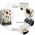 thumbnail image 5 of 60x72 Inch Shower Curtains for Bathroom Vintage Floral Fabric Bath Curtain Decor Spring Farmhouse Abstract Red Flowers Waterproof Restroom Curtains Shower Set Accessories with 12 Hooks 60 Inch, 5 of 6