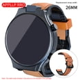 thumbnail image 2 of Soft Replacement Wristband Leather Smart Watch Strap Quick-Release Watch Belt Breathable Adjustable Watch Band Compatible with LOKMAT APPLLP Pro Smart Watch 26mm Brown Leather Strap, 2 of 2