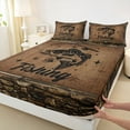 thumbnail image 3 of Homewish Big Pike Fish Twin Sheet Sets,Rustic Farmhouse Cabin Twin Fitted Sheet,Hunting And Fishing Flat Sheet For Teens,Super Cozy Room Decor,3pcs, 3 of 7