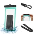 thumbnail image 3 of Unique Bargains 2 Pcs Mobile Waterproof Bag Green Universal Waterproof Case Compatible for Phone 5.51"x10.43", 3 of 6