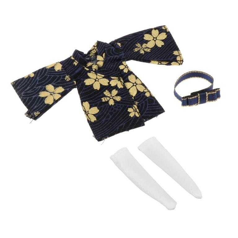 1/12 Scale Female Clothes Kimono Set Model for 6 SHE TBL Figure  Accessories