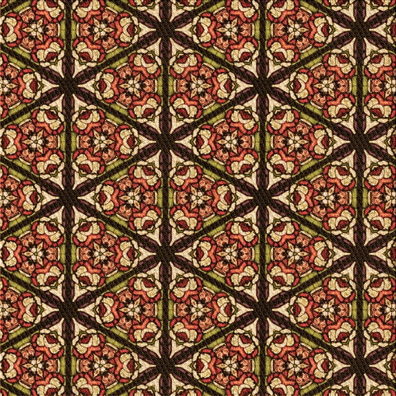 Ahgly Company Machine Washable Indoor Square Transitional Bronze Brown Area Rugs, 6' Square