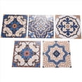 thumbnail image 2 of 60Pcs Moroccan Style Tile Stickers Waterproof Wall Stickers Bathroom Art Decor,6X6 Inch,60 x tile stickers,Color mixing, 2 of 8