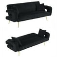 thumbnail image 5 of Aukfa Corduroy Futon Convertible Sofa Bed, Black, 5 of 8