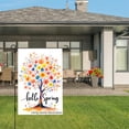 thumbnail image 3 of Hello Spring Floral Tree Garden Flag For Home Outdoor Garden Yard Decor 12x18 Inch, 3 of 5