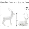 thumbnail image 5 of 2PCS Christmas Resin Reindeer Figurines Small Gold Deer Decorative Statues Resting Lucky Deer Sculptures for Indoor Home Decor Tabletop Mantle Cabinet Desktop Office, 5 of 8