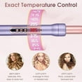 thumbnail image 5 of 6 in 1 Interchangeable Ceramic Curling Iron, Curling Wand Set with Hair Straightener Brush, Instant Heat-Up, Auto Shut Off with LCD & Temperature Adjustment Include Glove, Dual Voltage, 5 of 6