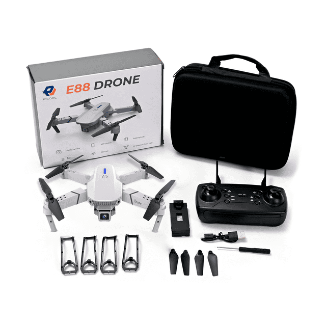 Mini Drone Con Doble Camara 4k Hd E88 Rc 360° 2 Baterias App
