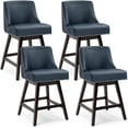 thumbnail image 6 of Dycanpo 26''H Swivel Counter Stools Set of 4 with Back Faux Leather for Home Kitchen Island, Blue, 6 of 8
