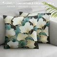 thumbnail image 3 of Chilfamy Flowers Marble Surface Gold Border Pillow Covers Printed on Both Sides for Couch Sofa Indoor Outdoor Home Decor 1PC 12x12in, 3 of 5