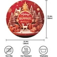 thumbnail image 4 of GZHJMY Merry Christmas Round Placemats 15.4in, Washable Heat Resistant Table Mats for Dining Tables Kitchen Wedding Party Decoration Plate Mats Set of 4 Table Mat, 4 of 7