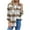 Khaki, variant on Lovskoo Women's Plaid Shacket Jacket Flannel Long Sleeve Button Down Shirts Coats with Side Pockets Khaki