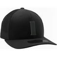 thumbnail image 1 of Daxton Baseball Trucker Hat 3D Capital Alphabet Letters Structured Mid Profile Cap, Monotone Black Hat, Black Letter I, 1 of 2