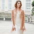 thumbnail image 3 of RIIQIICHY Womens Floral Lace Scarf Pashmina Scarves for Women Shawls and Wraps for Evening Dresses Caramel, 3 of 5
