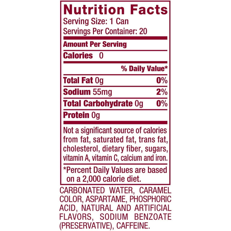 Diet Dr Pepper Nutrition Label: Unveiling Key Facts
