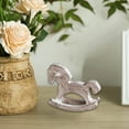 thumbnail image 6 of Mini Wooden Rocking Horse Collectible Statue Table Decor Natural Wood Compact Size for Store Display, 6 of 9