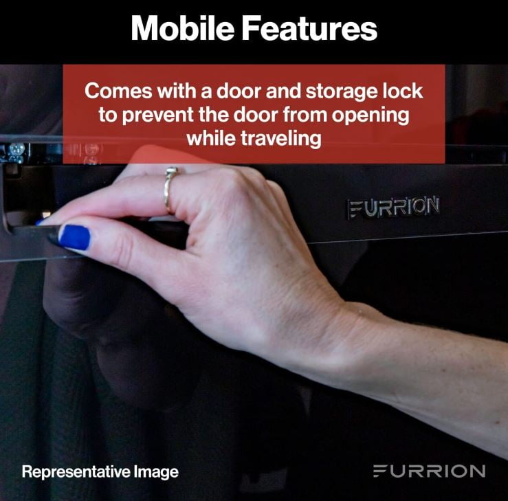 Furrion 2021123808 Arctic 12V RV Refrigerator - 10 cu. ft, Left Hinge, Framed Black
