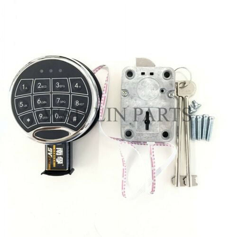 Digital Electronic Keypad for Right Swing Bolt Safes, Safe Lock Replacement,1Set Time Delay Safe Lock Including 2 Emergency Keys