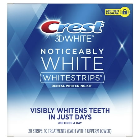 Crest Noticeably White Whitestrips Teeth Whitening Kit, 10 (Best Teeth Whitening Products)