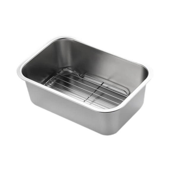 Baoblaze Baking Pan with Wire Rack Plate Cooling Rack for Buffet Kitchen Home 32x22x10cm