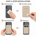 thumbnail image 6 of Stick On Phone Wallet Pocket, Adhesive Cell Phone Card Holder Pouch for ID, Credit Cards and Cash, TIKA, 6 of 7