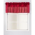 thumbnail image 3 of 2-Piece See-Through Faux Silk Valance – Semi-Sheer Rod Pocket Curtains (55"x18" Each) GHL18 Wine Red, 3 of 5