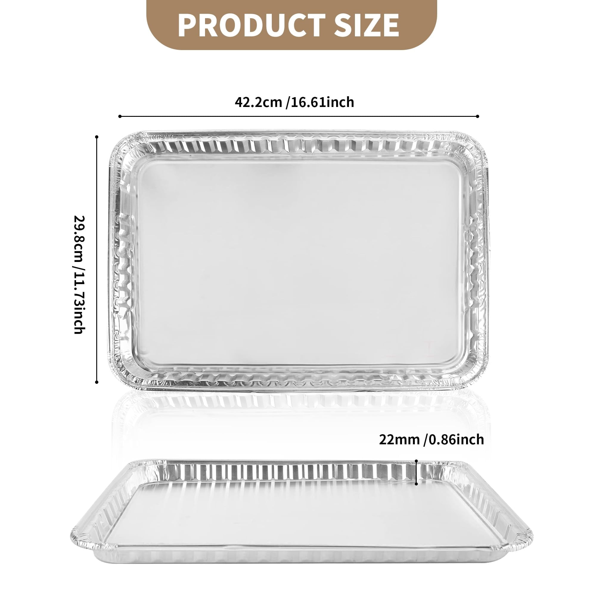 24 Pack 16 X 11 Inch Aluminum Disposable Cookie Sheets For Baking And Roasting Foil Grilling Pans Brownie Tins Cooking Thin  Cakes