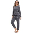 thumbnail image 1 of Pyjama d'Hiver Chaud Grande Taille Haut en Molleton Pantalon Col Rond Ensemble de Pyjama Doux, 1 of 4