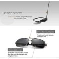 thumbnail image 3 of Ultralight Rectangular Polarized Sunglasses UV400 Men's Grey, 3 of 5