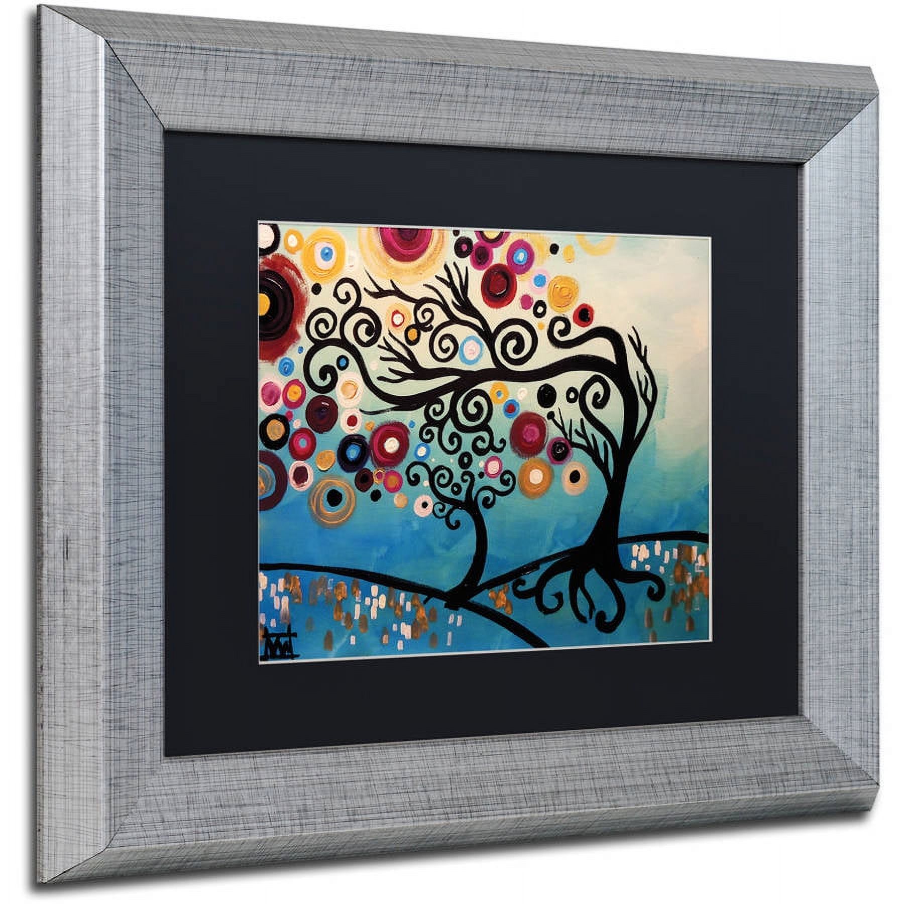 Trademark Fine Art "11" Canvas Art by Natasha Wescoat, Black Matte, Silver Frame