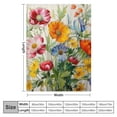 thumbnail image 4 of Chilfamy Floral Blanket Vintage Flowers Blanket Butterfly Wildflowers Throw Blanket Soft Cozy Flannel Throw Blanket Colorful Daisy Plants Throw Blanket for Couch Sofa Bed 50x60in, 4 of 6