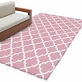 thumbnail image 6 of Pink Moroccon Area Rug 3x5 Washable Rug Non Slip Romantic Minimalist Modern Aesthetic Large Area Rug Indoor Floor Carpet for Entryway Bedroom Kitchen Living Room Home Office Dining Room Nursery, 6 of 8