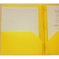 thumbnail image 5 of Pen+Gear Letter Size, 3-Prong, 2-Pocket Poly Folder, 9.4” x 11.4”, Yellow, 5 of 7