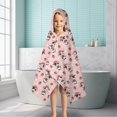 thumbnail image 6 of Pink Cow Strawberry Hat Pattern Hooded Bath Towel，50"x30" for Ages 3 To 12 Kids, Quick Dry Lightweight Soft Microfiber Hood Beach Towel Cover Up for Kids, 6 of 7