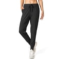thumbnail image 4 of Pantalones deportivos SANTINY para mujer, negros, de nylon/spandex, talla L, 4 of 6