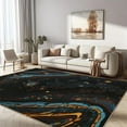 thumbnail image 4 of 4x8ft Modern Area Rug For Living Room Bedroom, Boho Silk Velvet Floor Carpet With Non-Slip Backing For Indoor Office Dining Room, Abstract Home Decor Non-Shedding, Machine Washable 1, 4 of 8