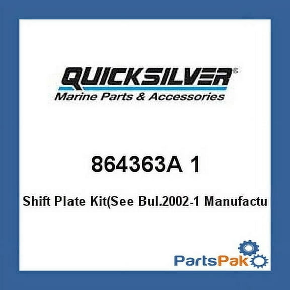 New Mercury Mercruiser Quicksilver Oem Part # 864363A 1 Shift Plate Kit