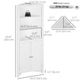 thumbnail image 2 of Armoire de Rangement d'Angle Haute Blanche pour Salle de Bain avec 3 Tablettes et Armoire à Linge - Tour à Linge en MDF 23.5 Pouces x 12.5 Pouces x 63.8 Pouces pour Entrée et Salon, 2 of 7