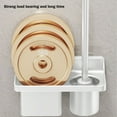 thumbnail image 5 of Toilet Brush And Plunger Wall-Mounted Toilet Brush With Base Two Storage Holes Household No Dead Angle Toilet Brush Toilet Cleaning Brush Set Toilet Scrubber, 5 of 6
