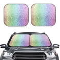 thumbnail image 2 of Haiem Beautiful Glitter Car Windshield Sun Shade (2 Pieces) Foldable Windshield Sun Shade Car Accessories for Truck SUV Pickup-Large, 2 of 7