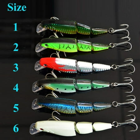 Opolski 10cm Life-like Laser Reflective Hard Fish Lure Jointed Swim Bait Fishing Tackle
