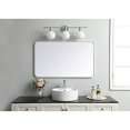 thumbnail image 2 of Elegant Lighting MR802440WH 24 x 40 in. Evermore Soft Corner Rectangular Metal Mirror, White, 2 of 6
