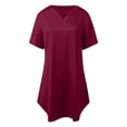 thumbnail image 7 of Kingdiese Womens Satin Sleepshirt Short Sleeve Nightgown Loose Fit Night Dress Summer Womens Bed Jackets, Size XL, 7 of 7