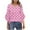 Pink, variant on CHGBMOK Women Polka Dots V Neck T Shirt Puff Sleeve 3/4 Sleeve Blouse Casual Loose Tunic Pullover Shirts